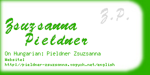 zsuzsanna pieldner business card